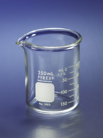 Corning Pyrex Heavy Duty Griffin 250ml Beaker, Dou; 1003-250